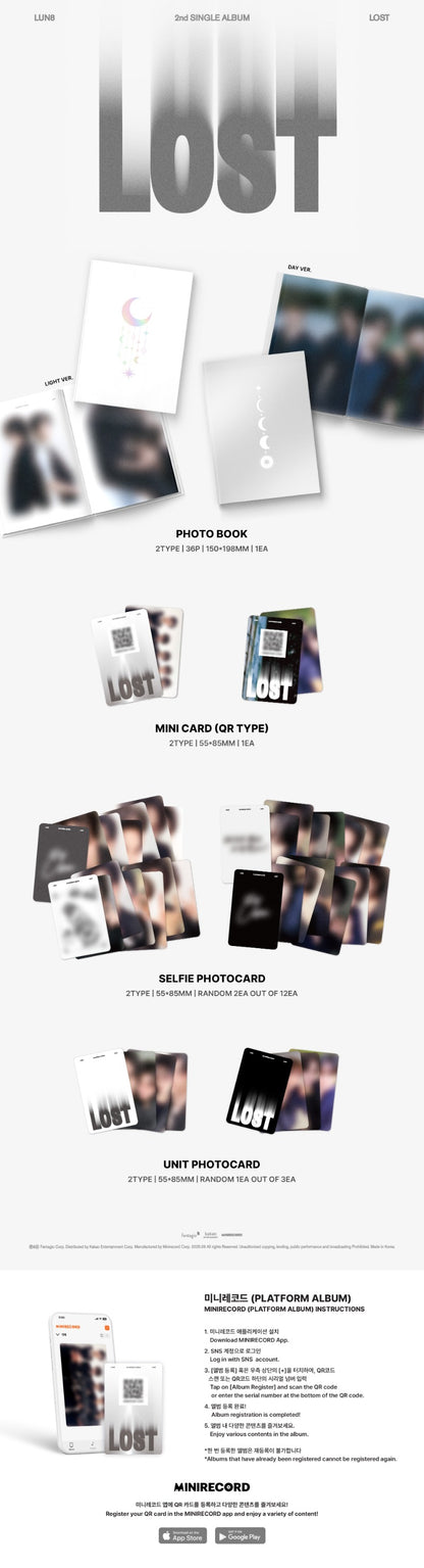 LUN8 2nd SINGLE ALBUM [LOST] (META Ver.)