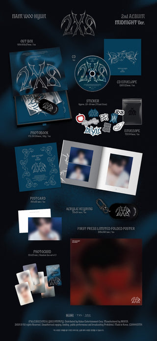 [PRE-ORDER] NAM WOO HYUN 2nd Full Album [2X8] (MIDNIGHT Ver. / DEVIL Ver.)