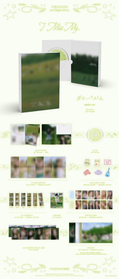 PURPLE KISS 2nd Single Album [I MISS MY...] (Main Ver.)