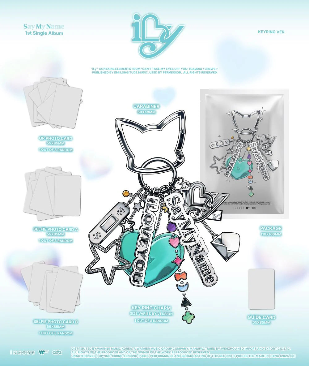 SAY MY NAME 1st Single Album [iLy] KEY RING Ver.