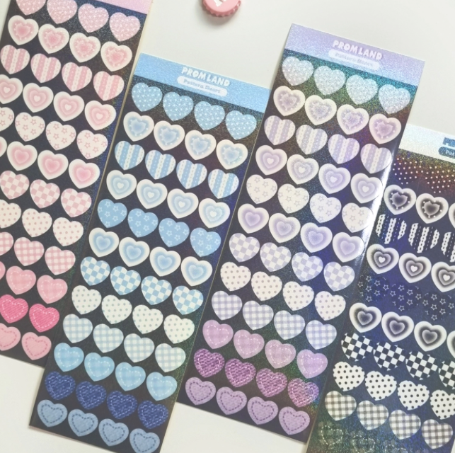 Pattern Heart Sticker Sheet