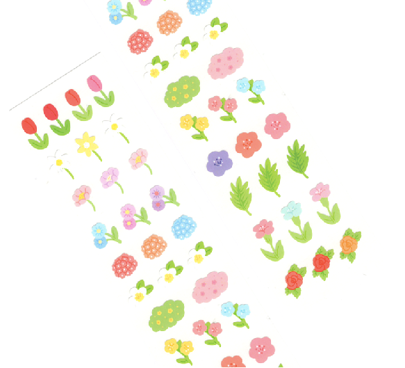 Assorted Flowers Sticker Sheet