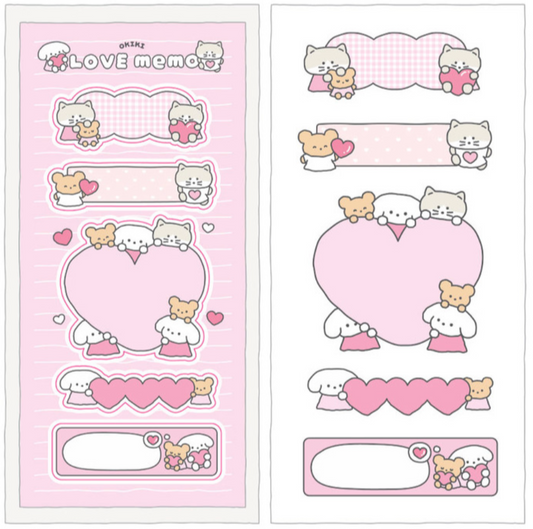 Love Memo Sticker Sheet