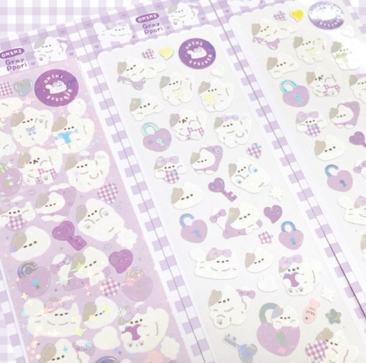 Gray Ppori Sticker Sheet