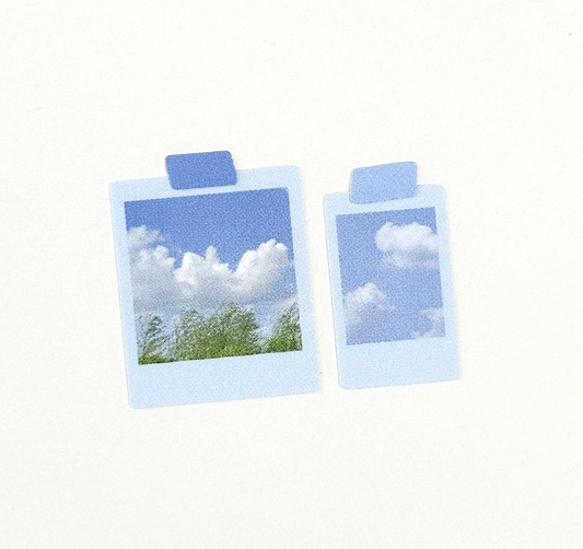 Cloud Instant Photo Sticker Sheet