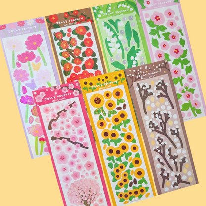 Cherry Blossom Flower Garden Sticker Sheet