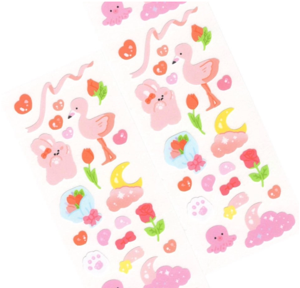 Pink Objects Sticker Sheet