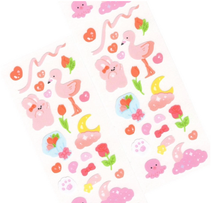 Pink Objects Sticker Sheet