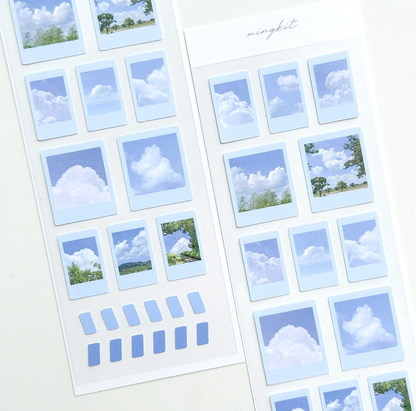 Cloud Instant Photo Sticker Sheet