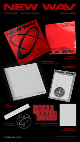[PRE-ORDER] TREASURE 4th Mini Album [NEW WAV] (ICE Ver. / RED Ver.)
