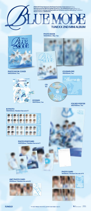 [PRE-ORDER] TUNEXX 2nd Mini Album [BLUE MODE] (B MODE Ver. / X MODE Ver.)