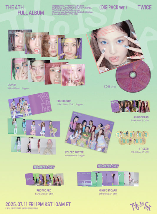 TWICE 4th Full Album [THIS IS FOR] (DIGIPACK Ver.)