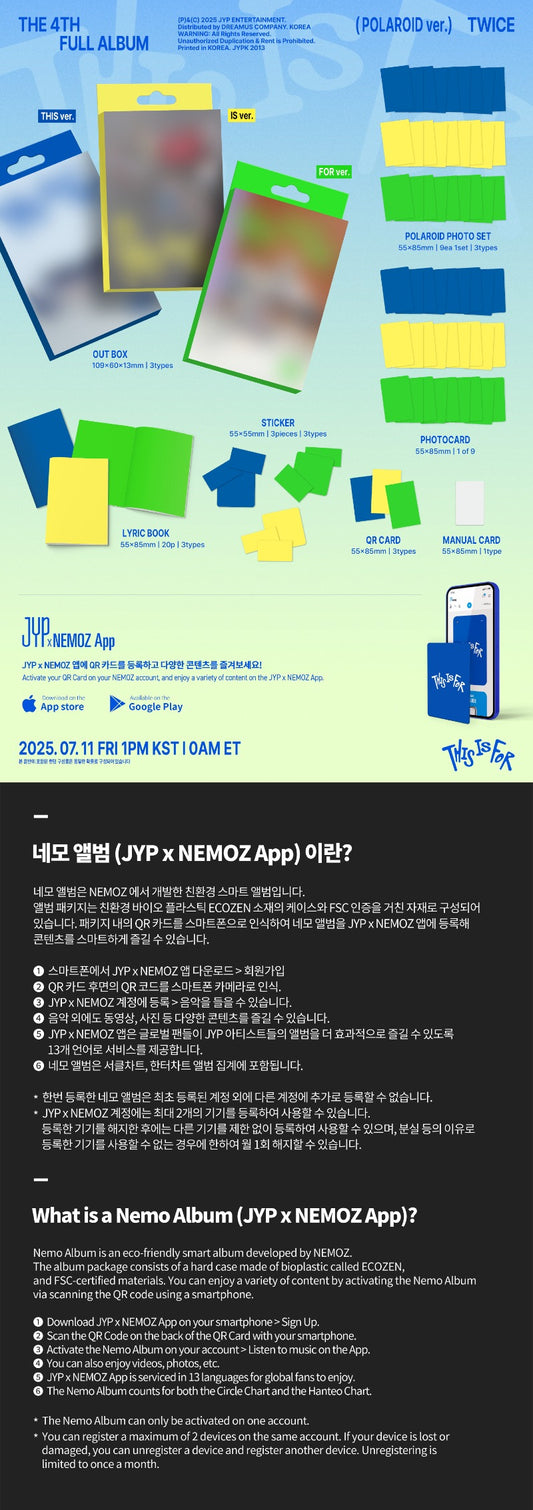 TWICE 4th Full Album [THIS IS FOR) (POLAROID Ver.)