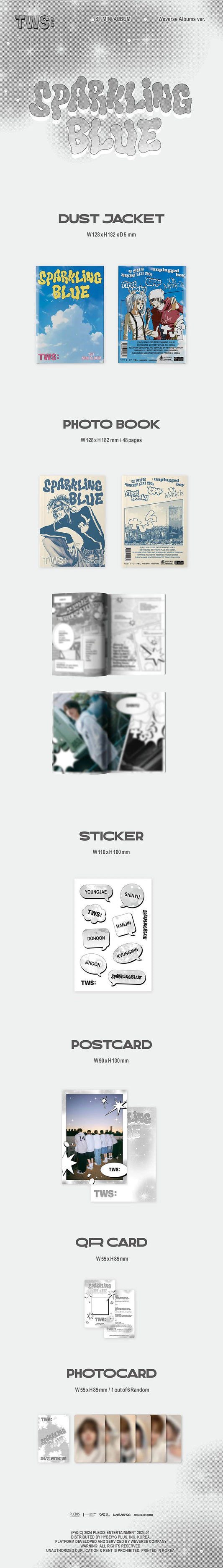 TWS 1st Mini Album [Sparkling Blue] (Weverse Albums Ver.)