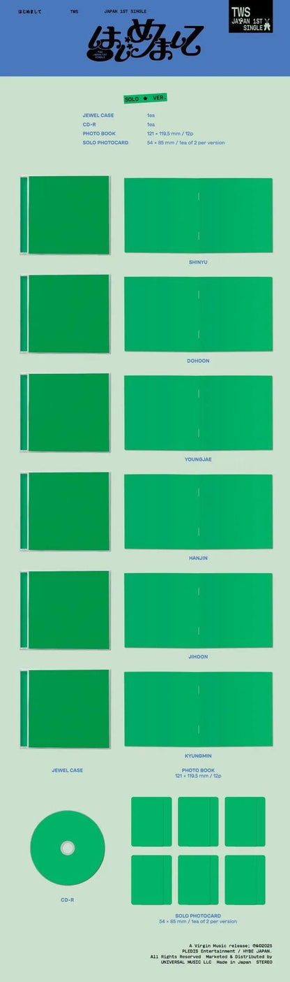 TWS [Japanese Album] 1st Single Album [はじめまして] (Solo Ver.)