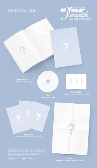 [PRE-ORDER] UAU 2nd Mini Album [Playlist #Your Youth] (PHOTOBOOK Ver.)