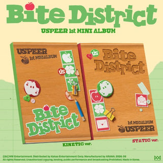 USPEER 1st Mini Album [BITE DISTRICT] (KINETIC Ver. / STATIC Ver.)