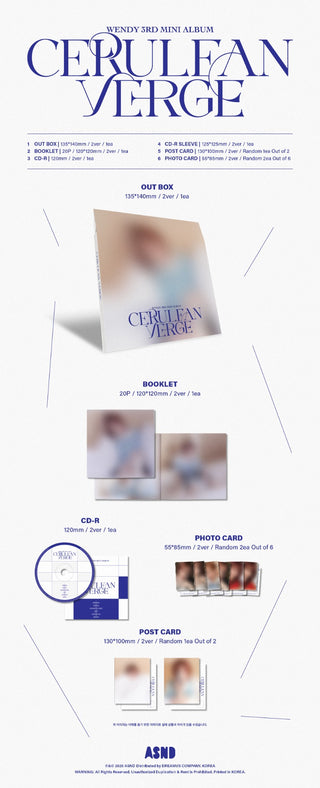 WENDY (Red Velvet) 3rd Mini Album [Cerulean Verge] (Digipack Ver.)