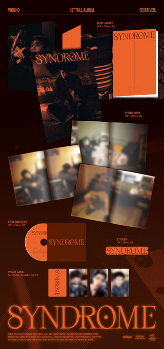 WONHO 1st Full Album [SYNDROME] (ONSET VER. / FEVER VER. / FALL OUT VER.)