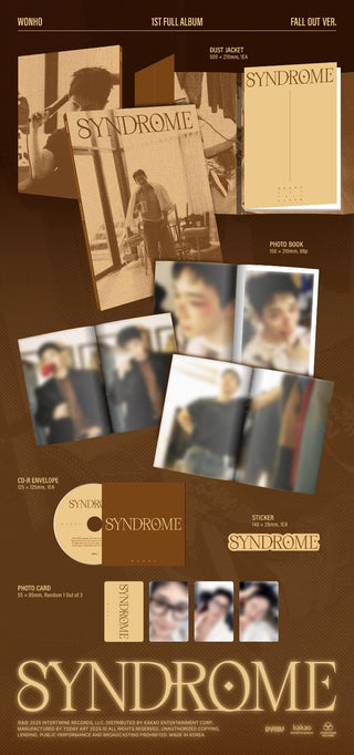 WONHO 1st Full Album [SYNDROME] (ONSET VER. / FEVER VER. / FALL OUT VER.)