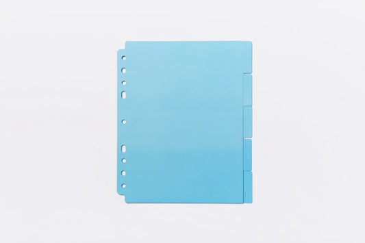 Custom A5 Binder Dividers - Sky Blue