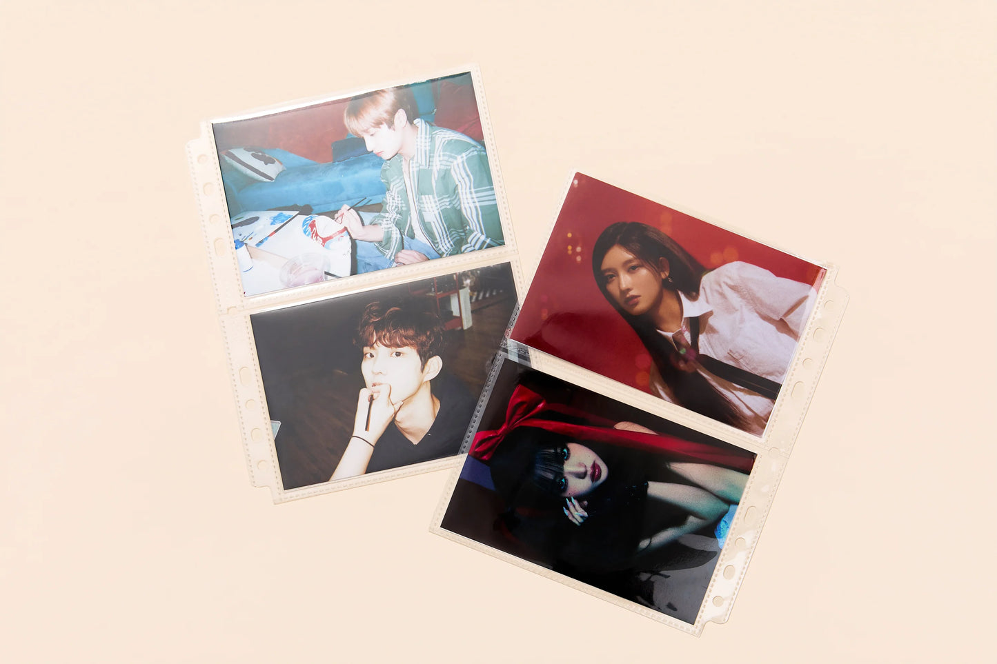 High Clarity A5 Binder Sleeves Postcard 2 Pockets, Double Sided