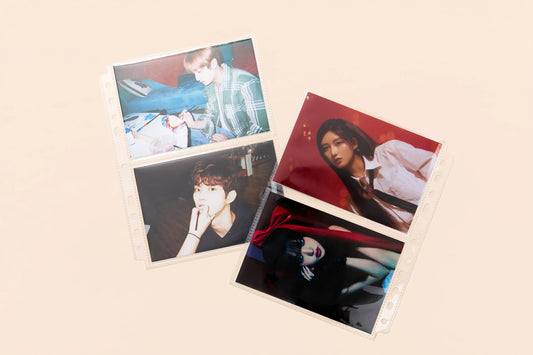 High Clarity A5 Binder Sleeves Postcard 2 Pockets, Double Sided