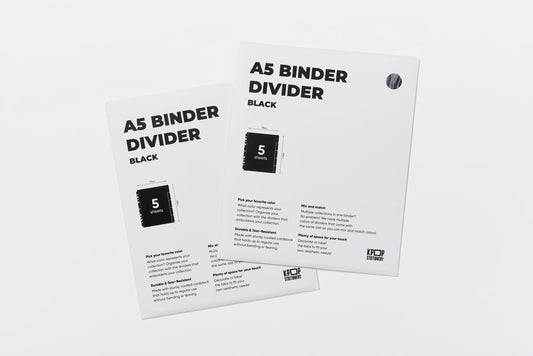 Custom A5 Binder Dividers - Black
