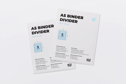 Custom A5 Binder Dividers - Sky Blue