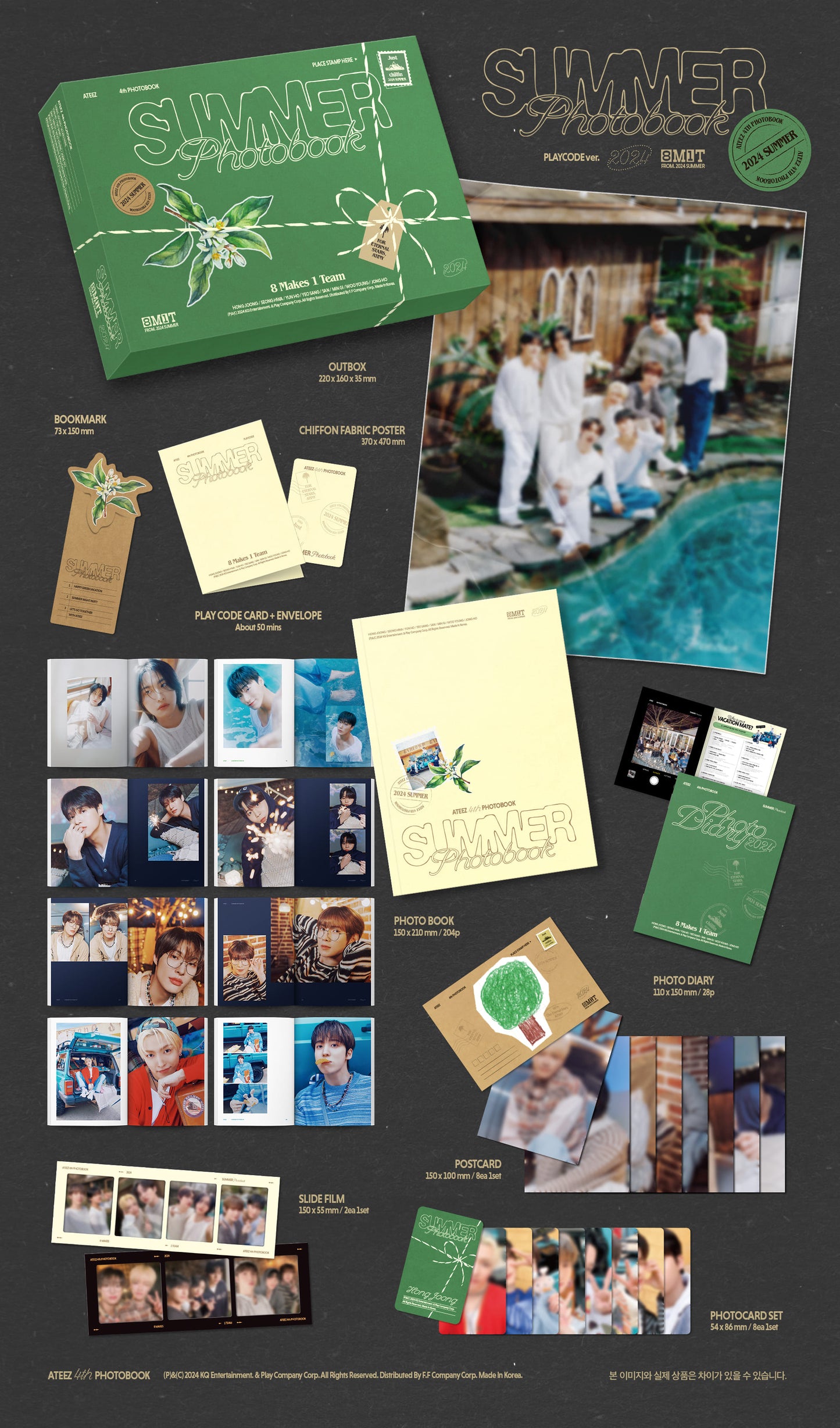 (YES24) Ateez 2024 SUMMER PHOTOBOOK PLAYCODE