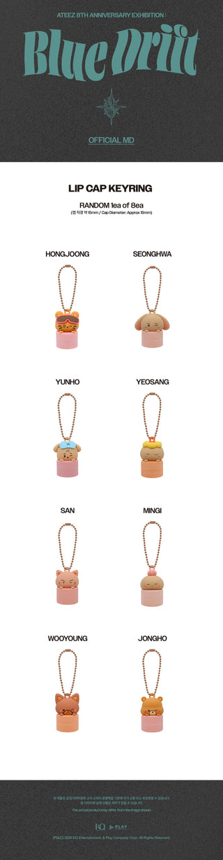 [PRE-ORDER] ATEEZ [ATEEZ 8TH ANNIVERSARY : Blue Drift] LIP CAP KEYRING (Random)