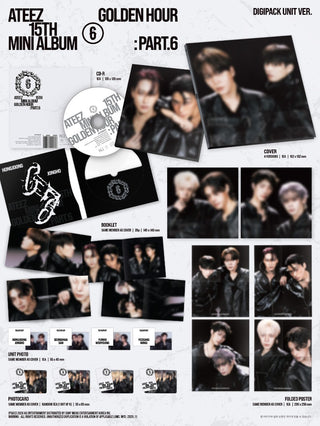 [PRE-ORDER] ATEEZ 15TH MINI ALBUM [GOLDEN HOUR : Part.6] (DIGIPACK UNIT VER.)