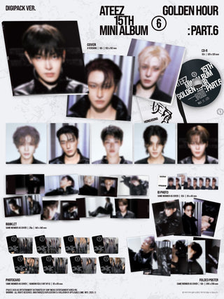 [PRE-ORDER] ATEEZ 15TH MINI ALBUM [GOLDEN HOUR : Part.6] (DIGIPACK VER.)