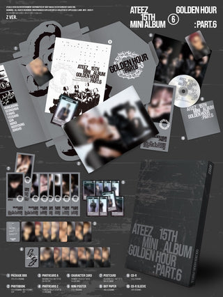 [PRE-ORDER] ATEEZ 15TH MINI ALBUM [GOLDEN HOUR : Part.6] (A Ver. / DIARY Ver. / Z Ver)