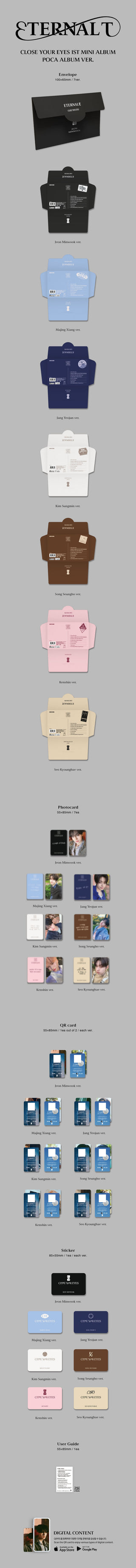 CLOSE YOUR EYES 1st Mini Album [ETERNALT] (POCA ALBUM)