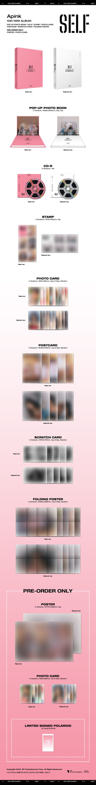 Apink 10th Mini Album [SELF] (April 2023 Magazine Ver. / Real Ver. / Natural Ver.)
