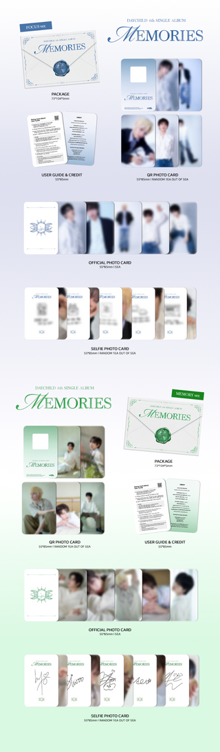 [PRE-ORDER] Daychild 4th SINGLE ALBUM [MEMORISE] (FOCUS ver. / MEMORY ver.)