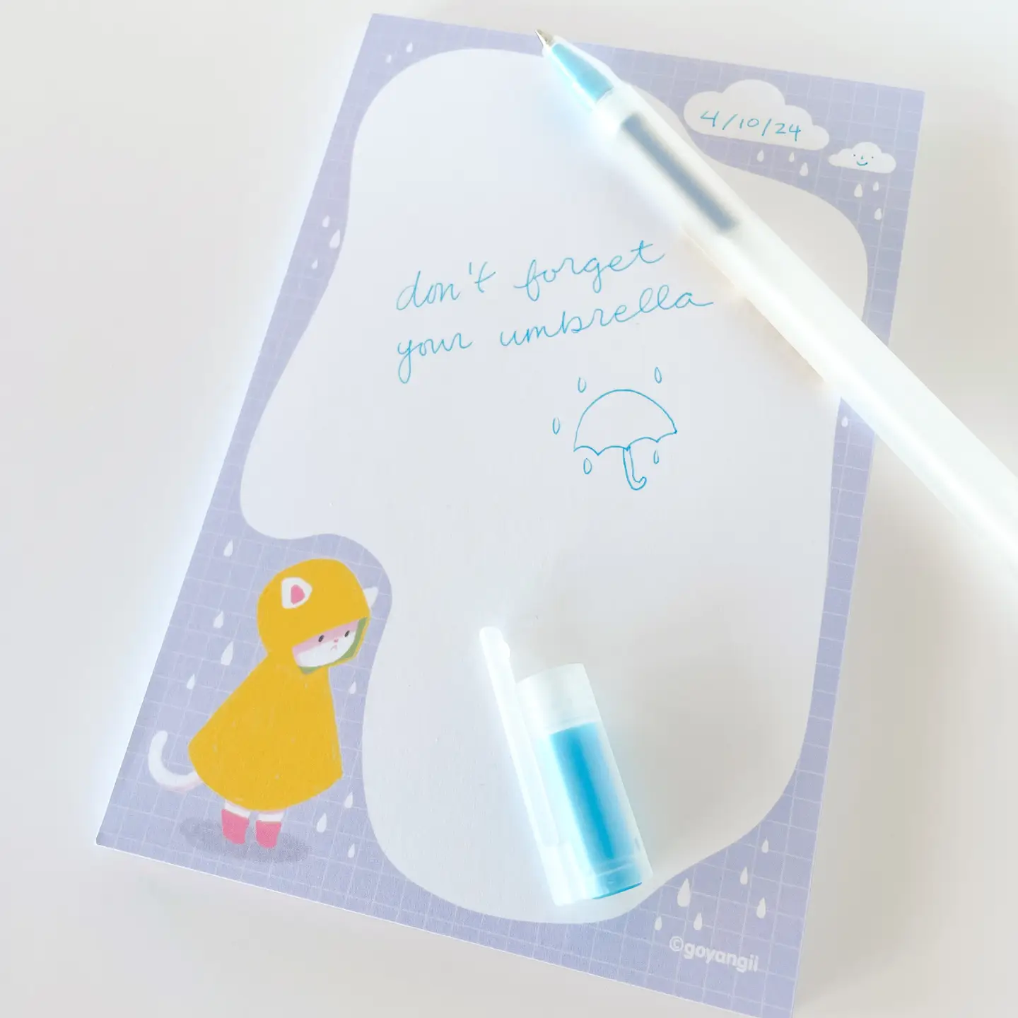 Rainy Cat Notepad - Memopad