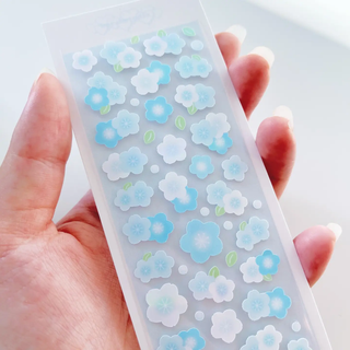 Blue Sakura Deco Sticker Sheet