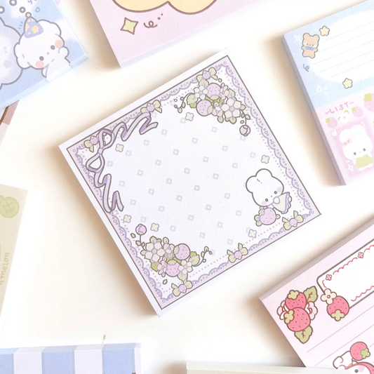 Strawberry Roccoco Memo Pad