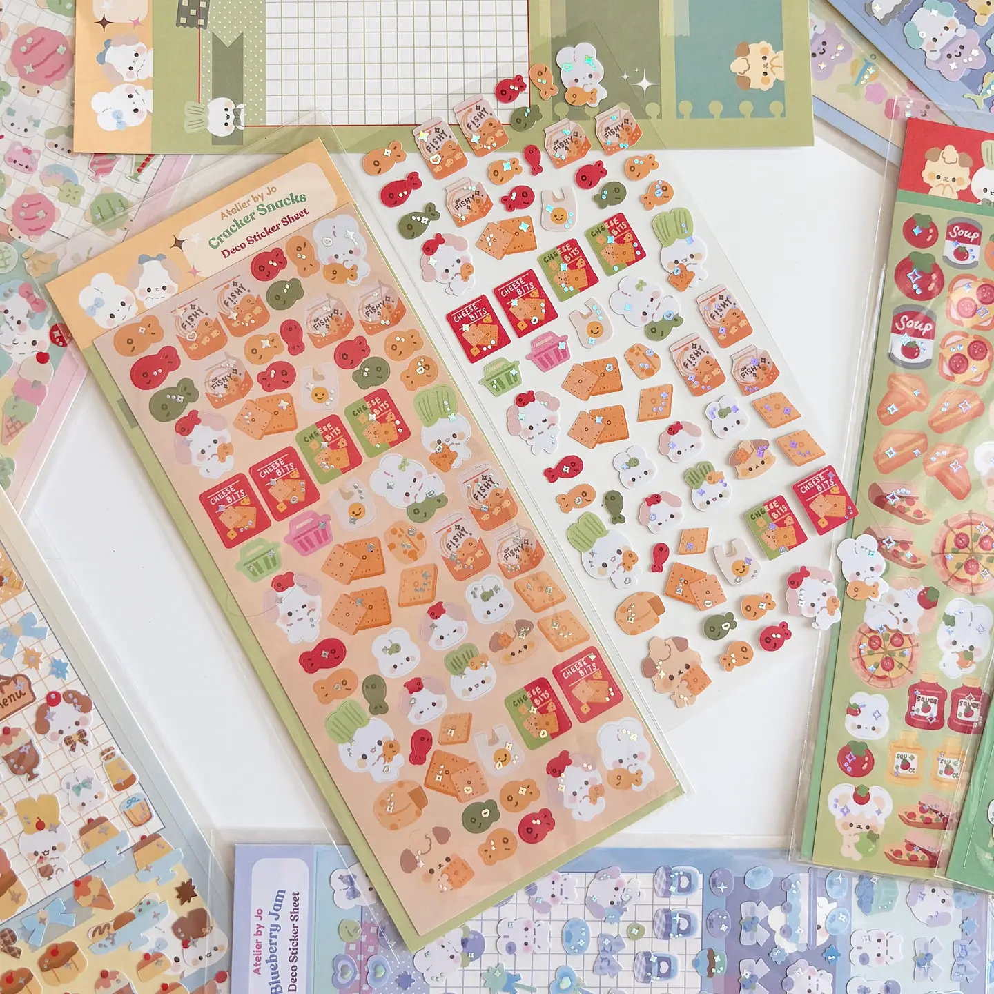 Cracker Snacks Deco Sticker Sheet