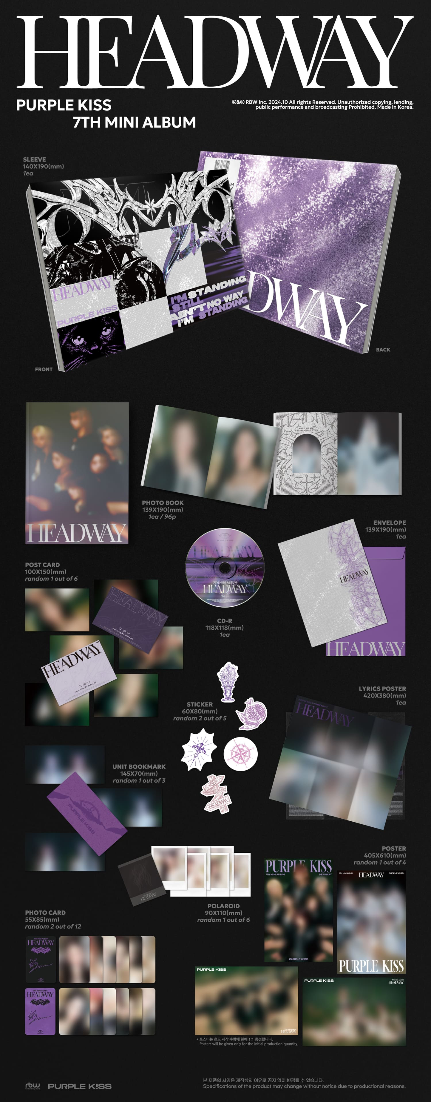 PURPLE KISS 7th Mini Album [HEADWAY]