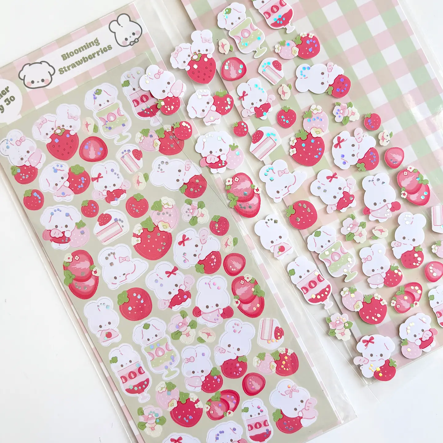 Blooming Strawberries Journaling Sticker Sheet