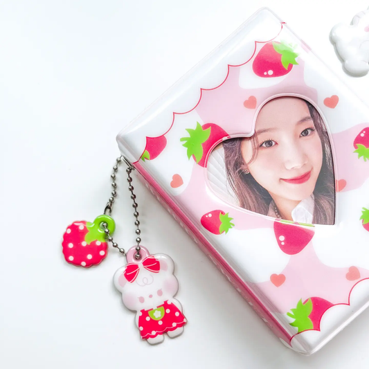 Honey Strawberry Princess Puffy Keychain