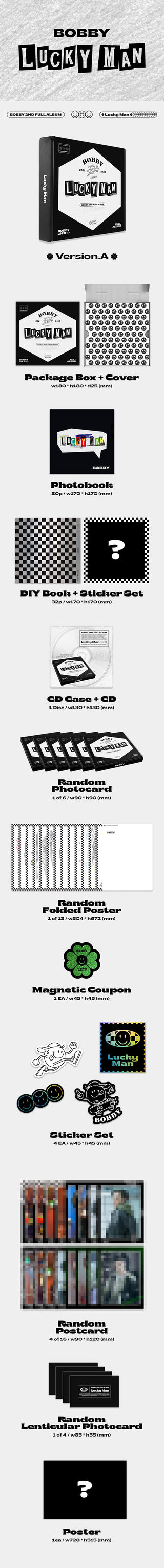 BOBBY (iKON) 2nd Full Album [LUCKY MAN] (A Ver. / B Ver.)