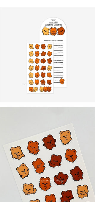 Cupid Bear Dance Dance Dance Sticker Sheet