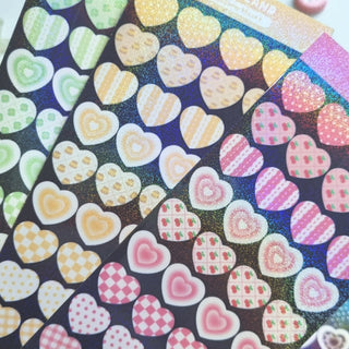 Pattern Heart Sticker Sheet