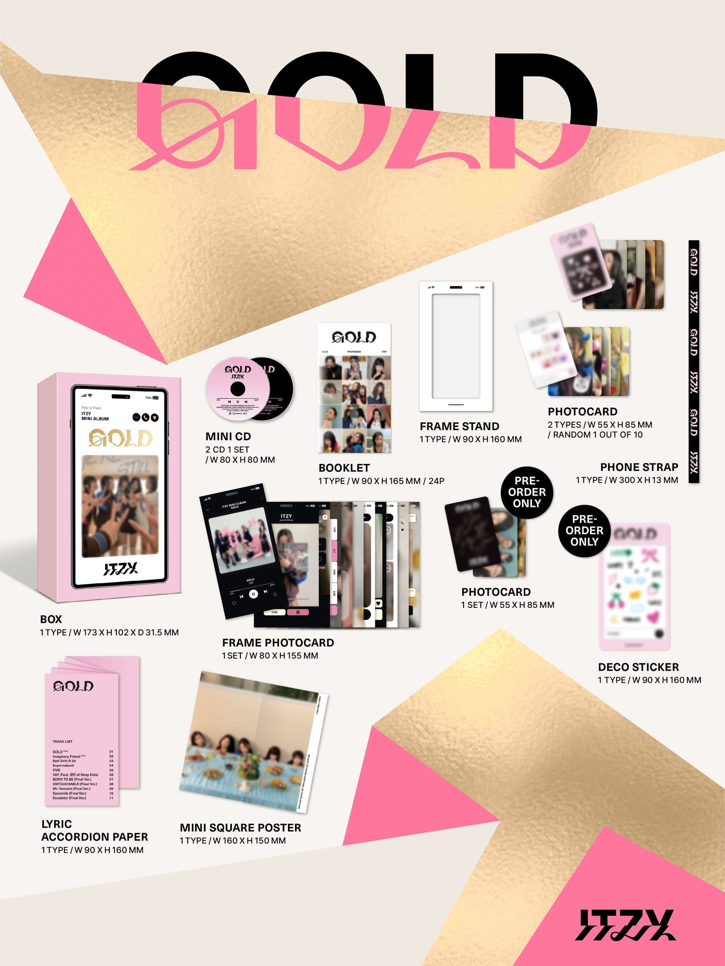 ITZY 9th Mini Album [GOLD] (PHONE BOX Ver.)