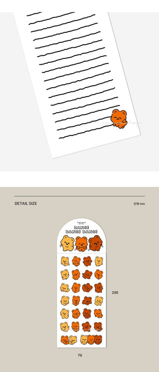 Cupid Bear Dance Dance Dance Sticker Sheet