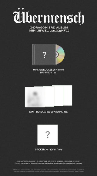 G-DRAGON 3rd Album [Übermensch] (MINI JEWEL Ver.)